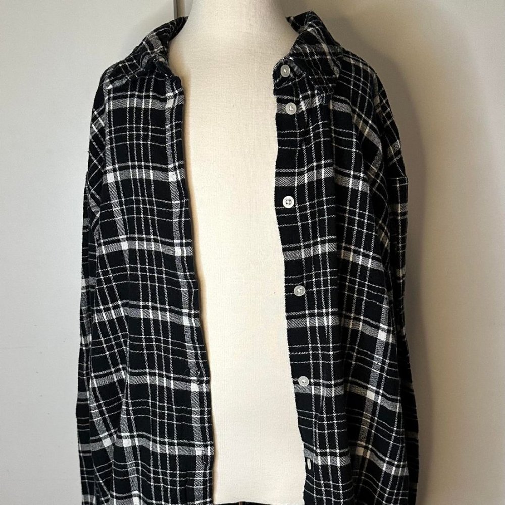 Black Distressed Flannel